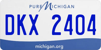 MI license plate DKX2404