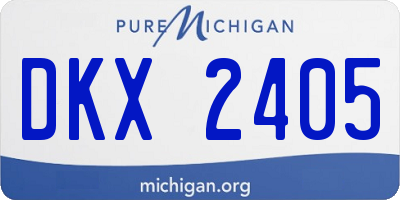 MI license plate DKX2405