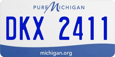 MI license plate DKX2411