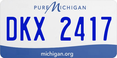 MI license plate DKX2417