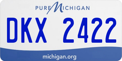 MI license plate DKX2422