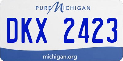 MI license plate DKX2423
