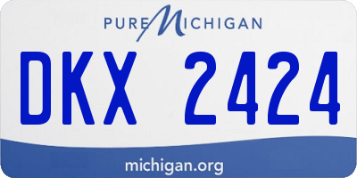MI license plate DKX2424