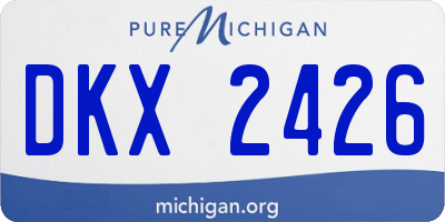 MI license plate DKX2426