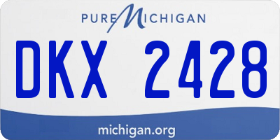 MI license plate DKX2428