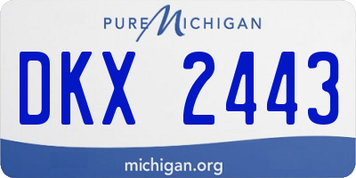 MI license plate DKX2443