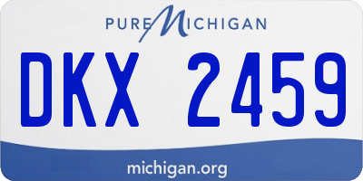 MI license plate DKX2459