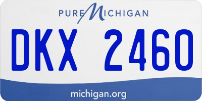 MI license plate DKX2460