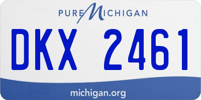 MI license plate DKX2461