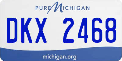 MI license plate DKX2468