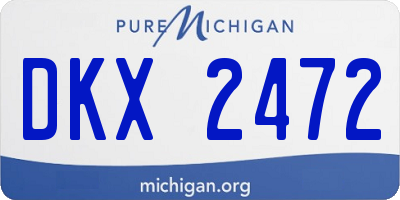 MI license plate DKX2472