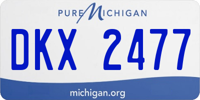 MI license plate DKX2477
