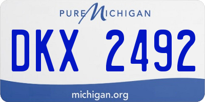 MI license plate DKX2492