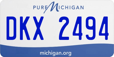 MI license plate DKX2494