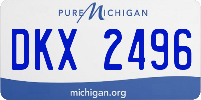 MI license plate DKX2496