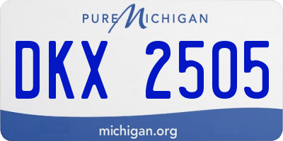 MI license plate DKX2505