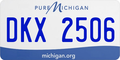 MI license plate DKX2506