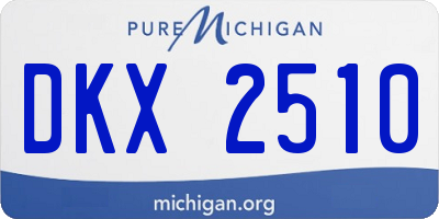 MI license plate DKX2510