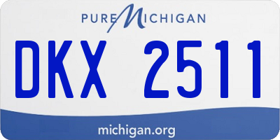 MI license plate DKX2511