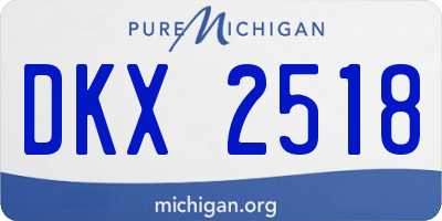 MI license plate DKX2518