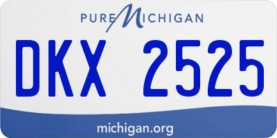 MI license plate DKX2525