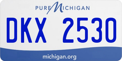 MI license plate DKX2530