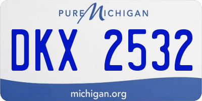MI license plate DKX2532