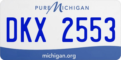 MI license plate DKX2553