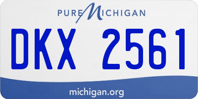 MI license plate DKX2561