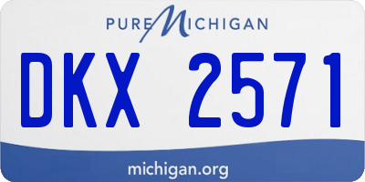 MI license plate DKX2571