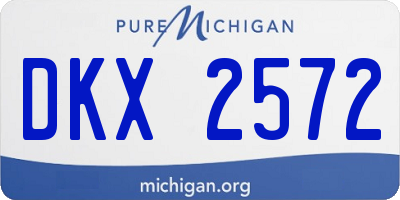 MI license plate DKX2572