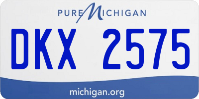 MI license plate DKX2575