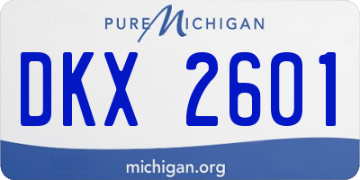 MI license plate DKX2601