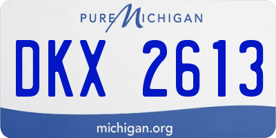 MI license plate DKX2613