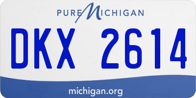 MI license plate DKX2614