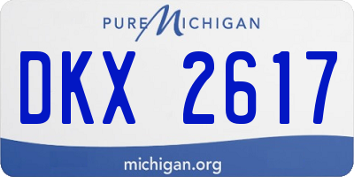 MI license plate DKX2617