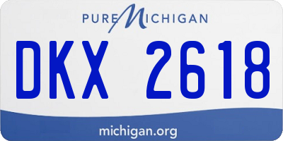 MI license plate DKX2618