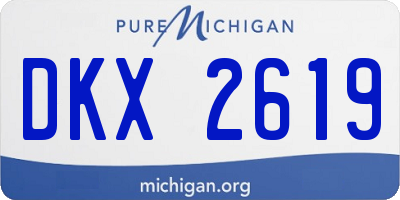 MI license plate DKX2619