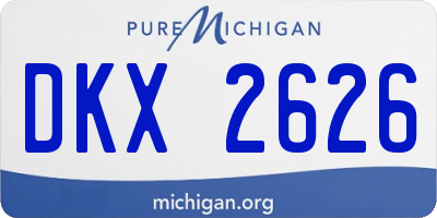 MI license plate DKX2626
