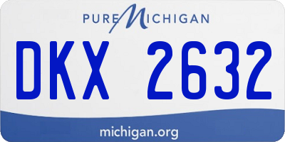 MI license plate DKX2632