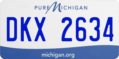 MI license plate DKX2634