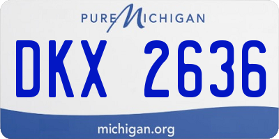 MI license plate DKX2636
