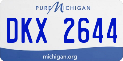 MI license plate DKX2644