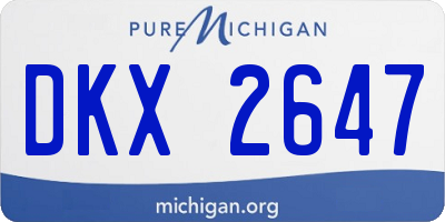 MI license plate DKX2647