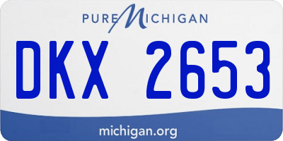 MI license plate DKX2653