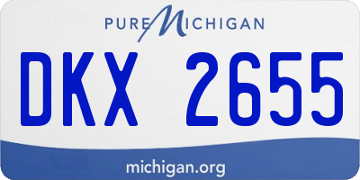MI license plate DKX2655