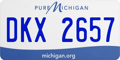 MI license plate DKX2657
