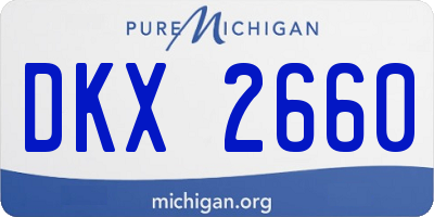 MI license plate DKX2660
