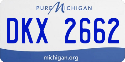 MI license plate DKX2662