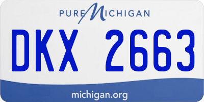 MI license plate DKX2663